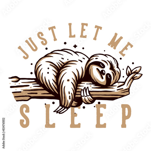 Vintage Sloth Sleepy T-Shirt