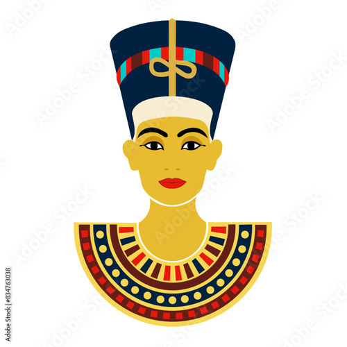 a vector illustration of queen Nefertiti good for t-shirt print