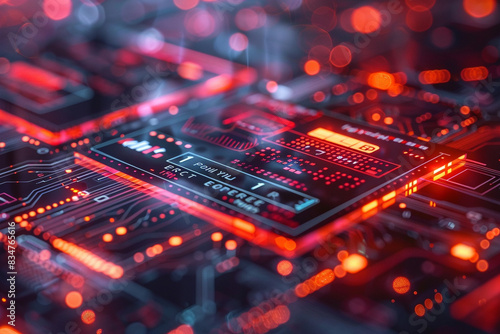 Digital wallet with holographic interface, futuristic financial transactions, seamless and secure payments