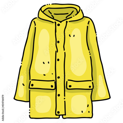 Illustration d'un ciré jaune