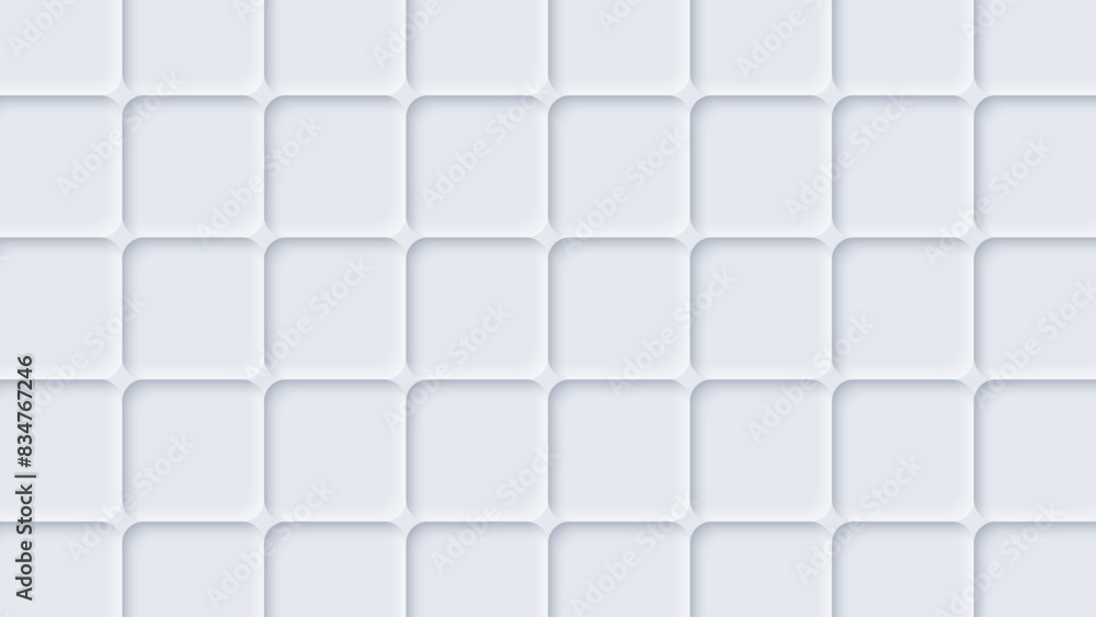 Abstract geometric white 3D background with soft squares. Vector illustration for decor, wallpaper, covers, posters or banners. Abstract geometric white 3D background with soft squares. Vector illustration for decor, wallpaper, covers, posters or banners.