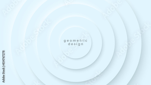 Light blue abstract vector 3D background with glowing circles. Abstract design for decor, wallpaper, covers, posters or banners.