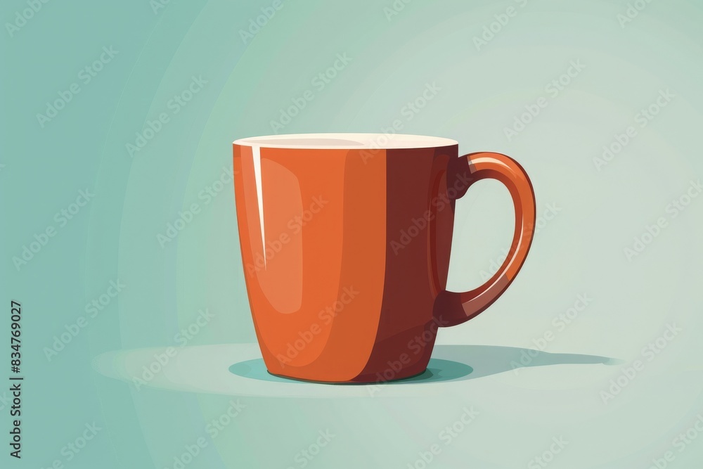 vibrant orange mug soft teal background. Perfect themes relaxation, morning routines, coffee breaks. vibrant orange mug soft teal background. Perfect themes relaxation, morning routines, coffee breaks.