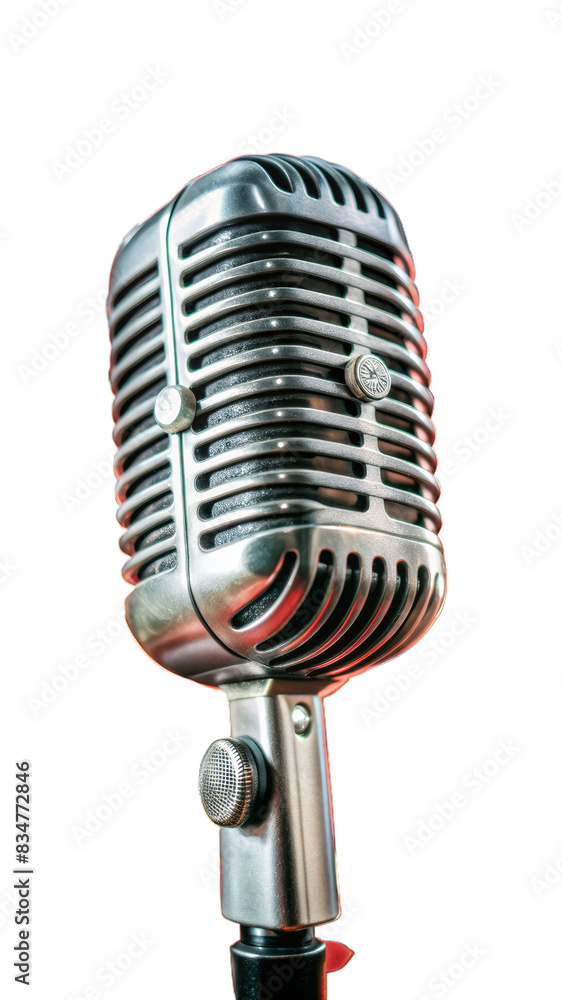 Fototapeta premium retro microphone isolated on white
