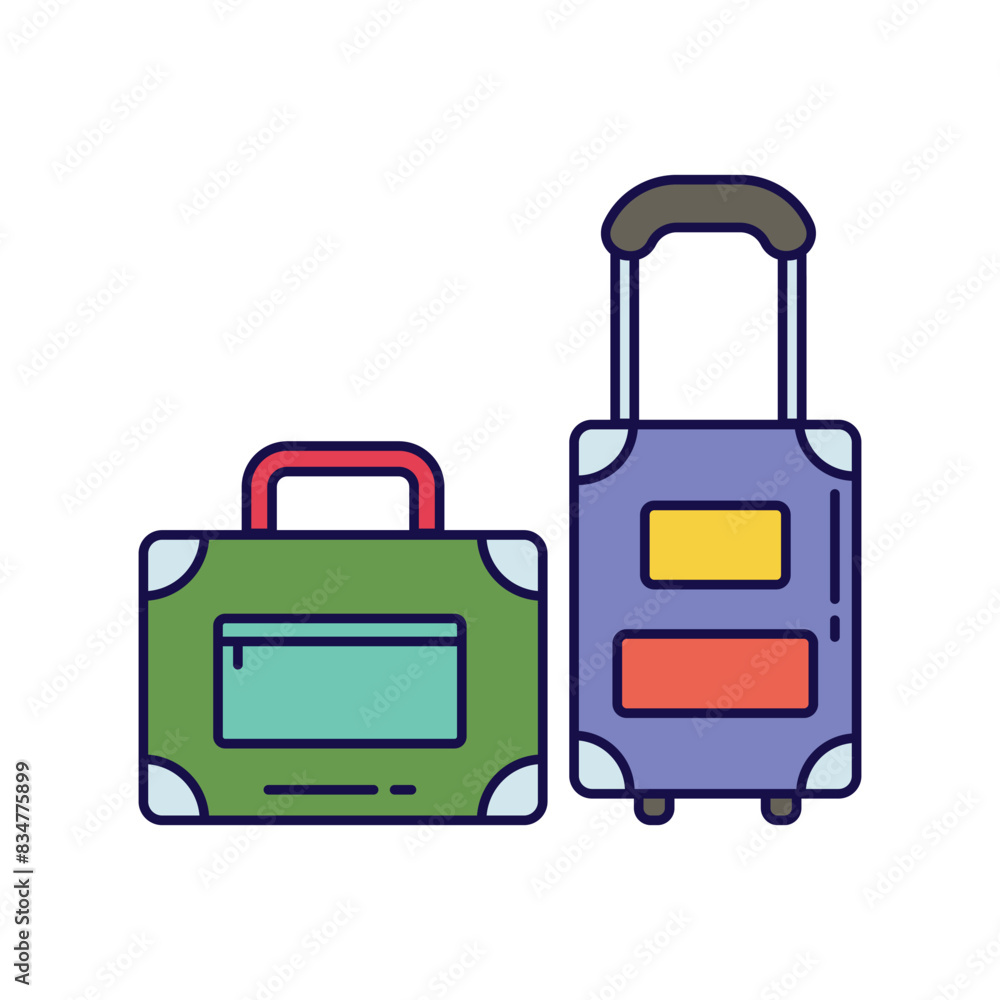 luggage icon with white background vector stock illustration luggage icon with white background vector stock illustration