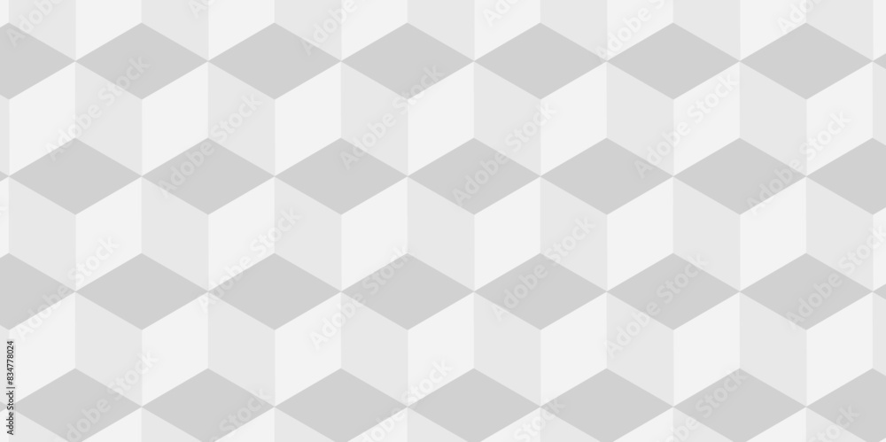 Abstract white and gray style minimal blank cubic. Geometric pattern illustration mosaic, square and triangle wallpaper. Seamless cube technology business concept.
Abstract white and gray style minimal blank cubic. Geometric pattern illustration mosaic, square and triangle wallpaper. Seamless cube technology business concept.