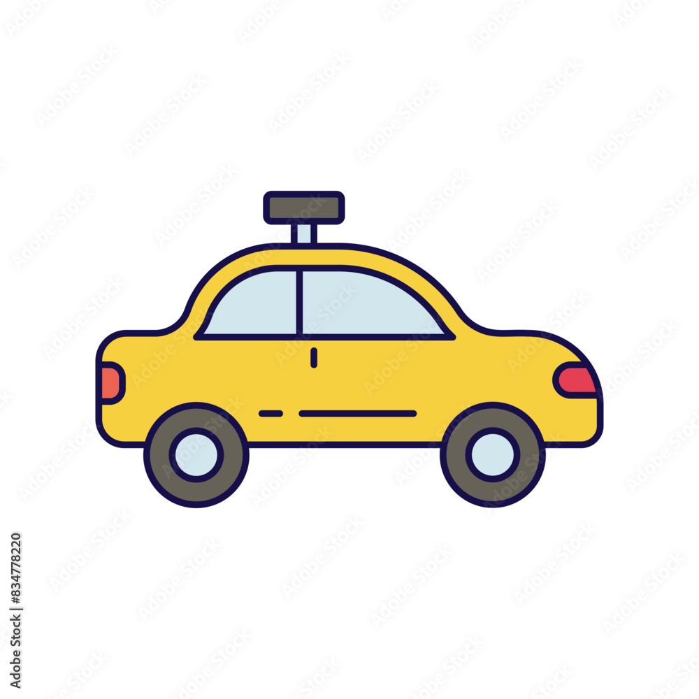 taxi icon with white background vector stock illustration taxi icon with white background vector stock illustration