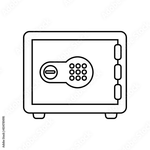 Safe icon vector. Sttrongbox illustration sign. Peter symbol or logo. 