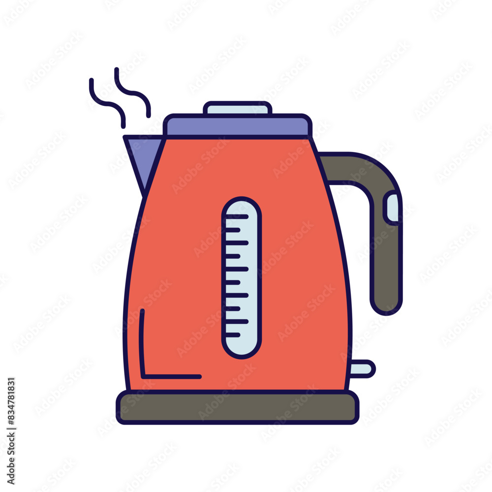 electric kettle icon with white background vector stock illustration electric kettle icon with white background vector stock illustration