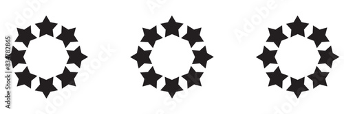 Circle made out of five pointed stars