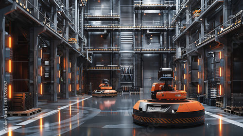 A forklift in a warehouse is a vital piece of equipment used for efficiently lifting and transporting heavy loads  optimizing storage and inventory management.