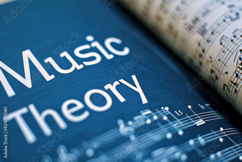 Open Music Theory Book with Musical Notes