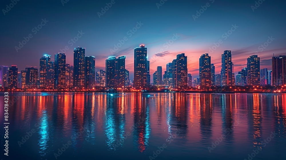 A city skyline illuminated by energy-efficient LED lights, symbolizing the transition to sustainable urban infrastructure. A city skyline illuminated by energy-efficient LED lights, symbolizing the transition to sustainable urban infrastructure.