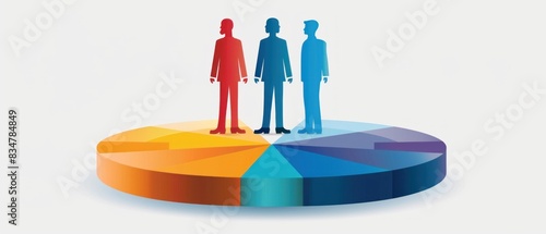 A Venn diagram comparing and contrasting different leadership styles.
