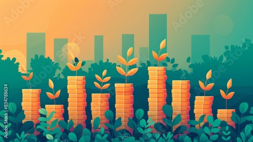 Illustration of a diversified investment portfolio