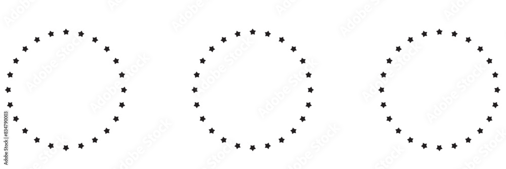 Circle made out of five pointed stars Circle made out of five pointed stars