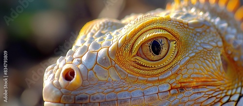 Close-up of Beautiful Iguana, Copy Space.