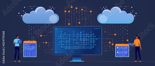 Data scientists train and deploy machine learning models for cloud-based AI applications. photo