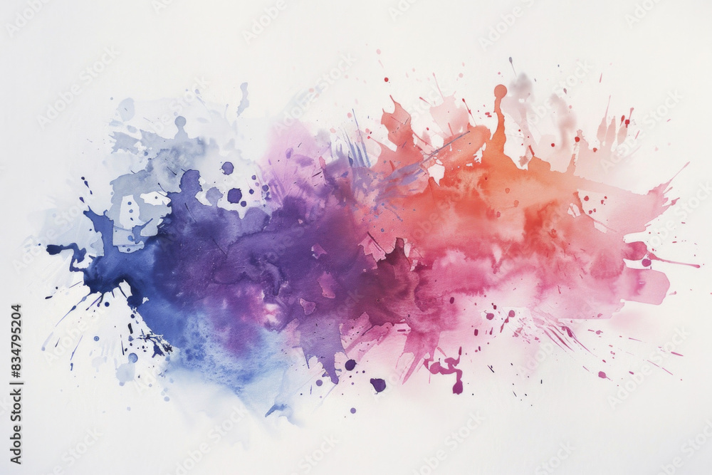 Fototapeta premium A minimalist watercolor splash with soft edges and a modern, pastel color scheme. 