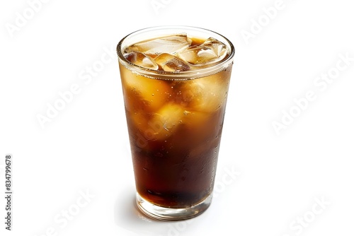 Wallpaper Mural Photo of a Chilled Iced Americano Coffee in a Glass on a White Background Torontodigital.ca