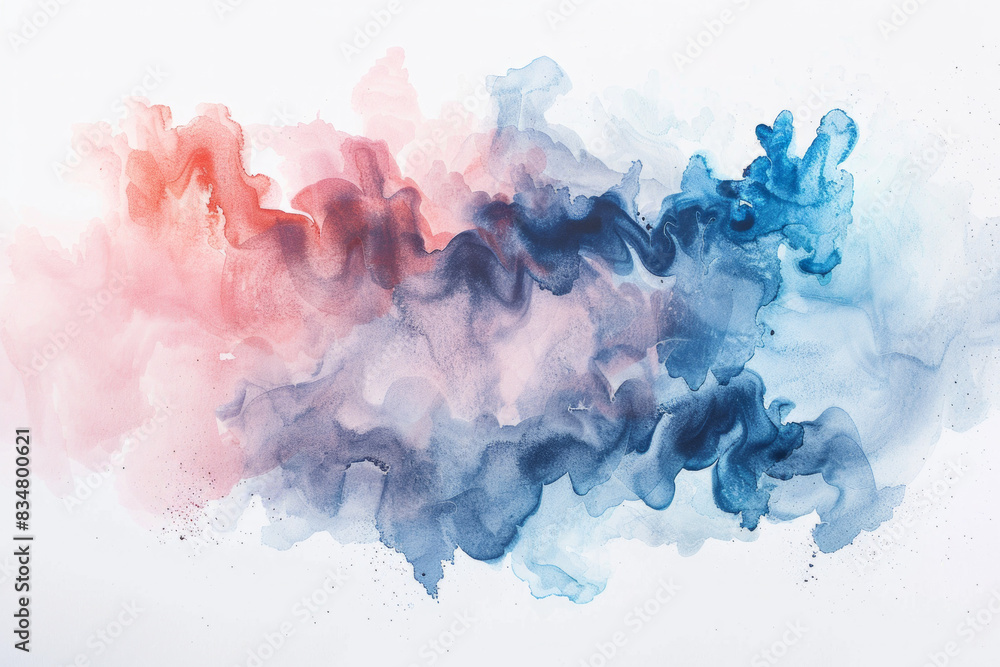 Fototapeta premium A minimalist watercolor splash with soft edges and a modern, pastel color scheme. 