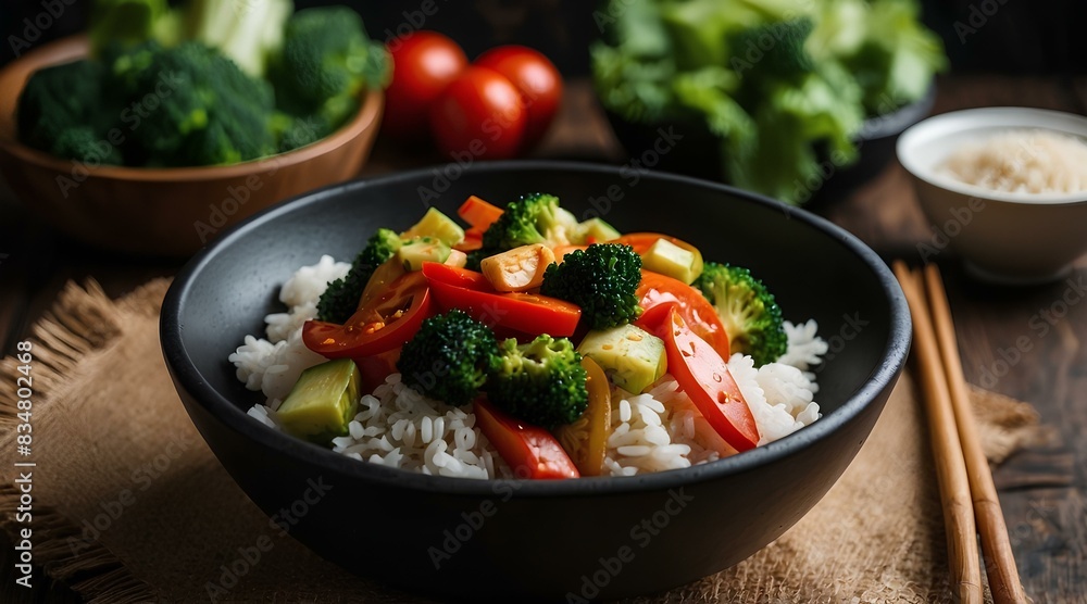Healthy Vegetable Stir-Fry with Rice Healthy Vegetable Stir-Fry with Rice