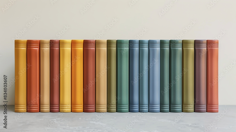 Naklejka premium Colorful Books Mock-up for Decorative Shelving