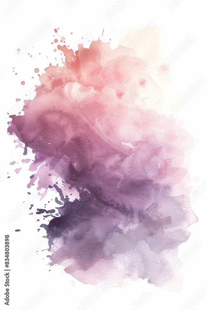 Fototapeta premium A minimalist watercolor splash with soft edges and a modern, pastel color scheme. 
