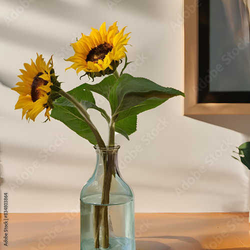 sunflower in a vase