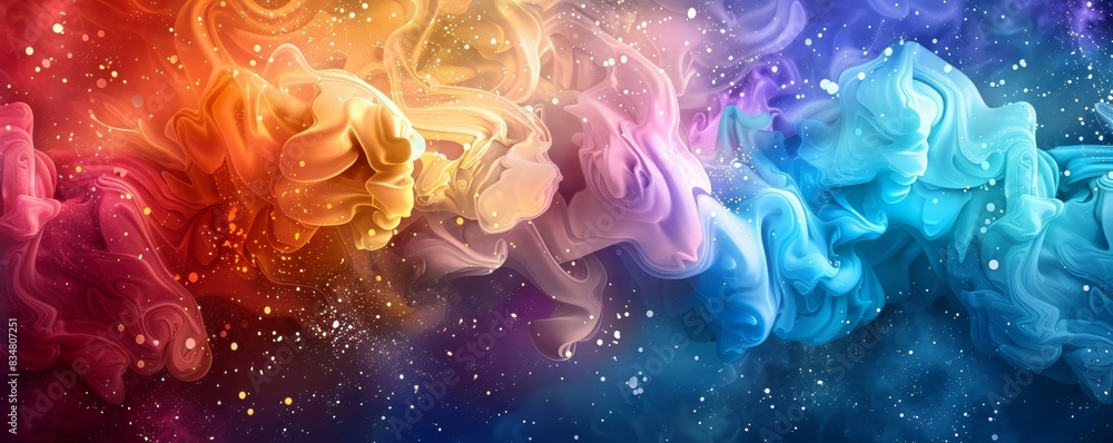 Colorful Ink Swirls In Water Colorful Ink Swirls In Water