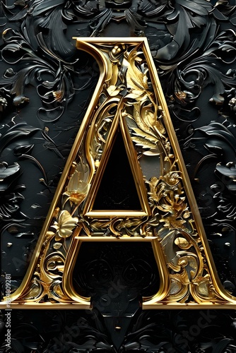 gold letter A