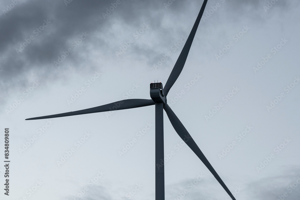 Silhouette Of A Big Windmill Power Generator. Silhouette Of A Big Windmill Power Generator.