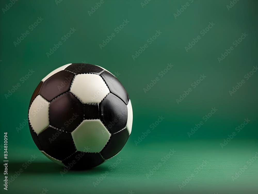 Soccer Ball on Vibrant Green Background A Vision of Passion and Competition Soccer Ball on Vibrant Green Background A Vision of Passion and Competition