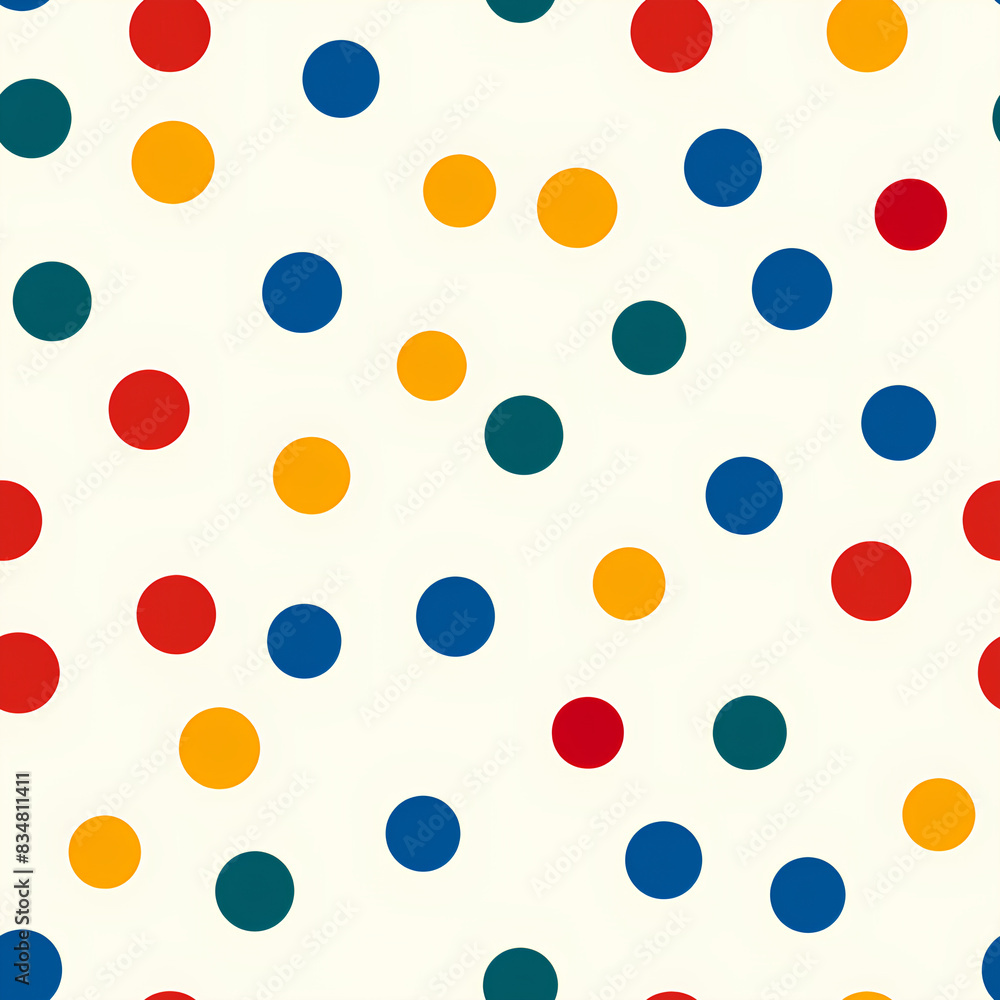 Polka Dot Pattern, Retro Colors, Simple Design Polka Dot Pattern, Retro Colors, Simple Design