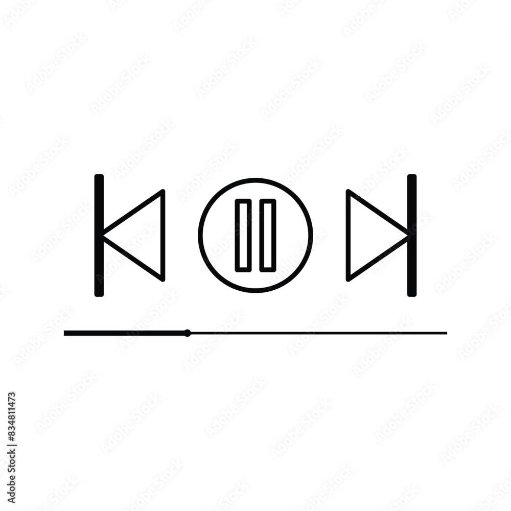 icon media music player in vector icon media music player in vector