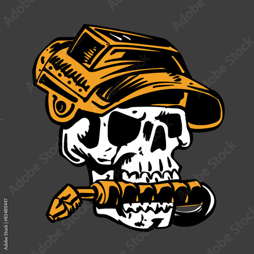 Welder Skull Vector Illustration