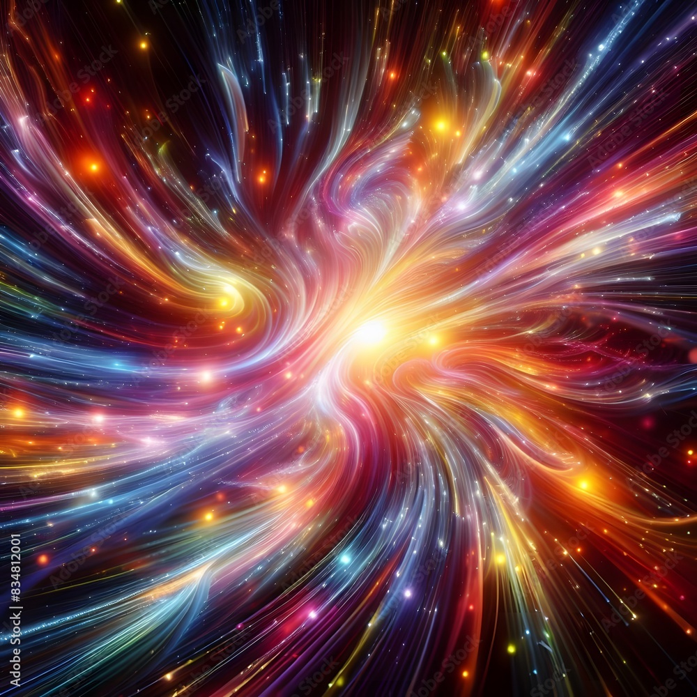 An electrifying display of abstract colorful lights An electrifying display of abstract colorful lights
