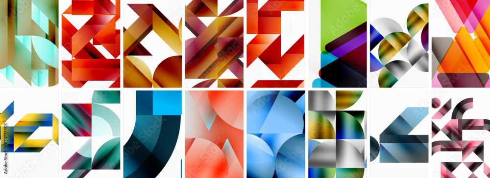 Set of abstract minimal geometric backgrounds with lines, circles and triangles. Vector Illustration For Wallpaper, Banner, Background, Card, Book Illustration, landing page Set of abstract minimal geometric backgrounds with lines, circles and triangles. Vector Illustration For Wallpaper, Banner, Background, Card, Book Illustration, landing page
