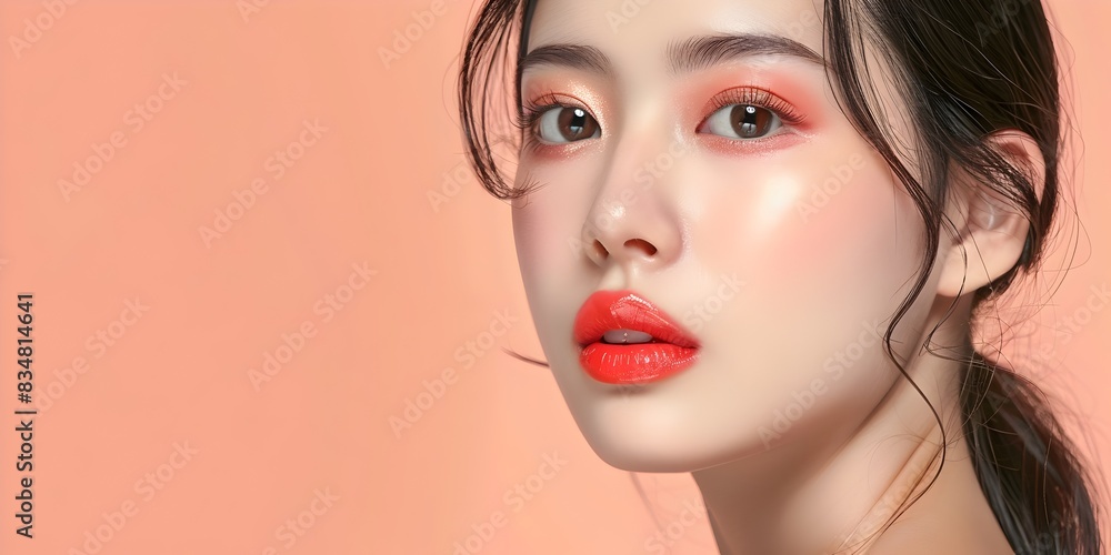 Stunning Japanese Model Showcasing Exquisite Makeup Techniques for Decorative Cosmetics Stunning Japanese Model Showcasing Exquisite Makeup Techniques for Decorative Cosmetics