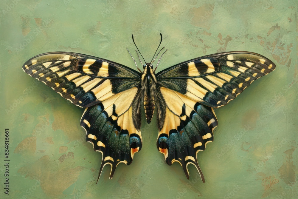 Fototapeta premium butterfly on a wall