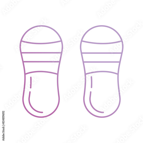 slipper icon with white background vector stock illustration