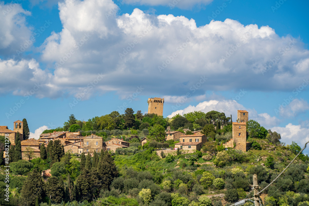 Fototapeta premium Monticchiello Town view in Tuscany Region of Italy