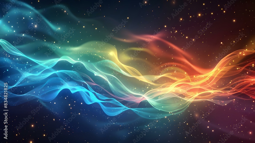 Obraz premium Colorful Nebulae Fly Through Space