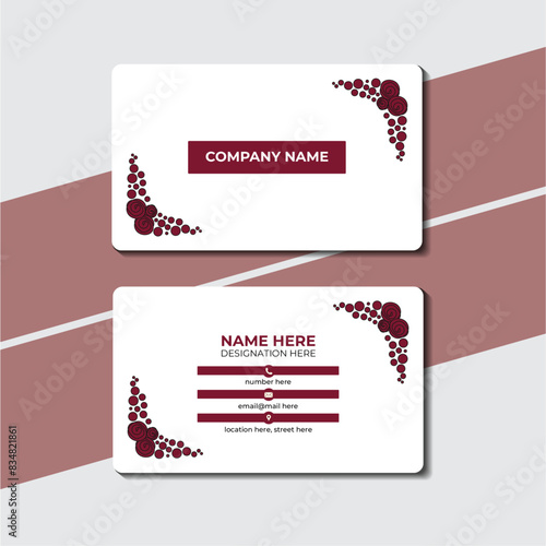 Vintage floral business card