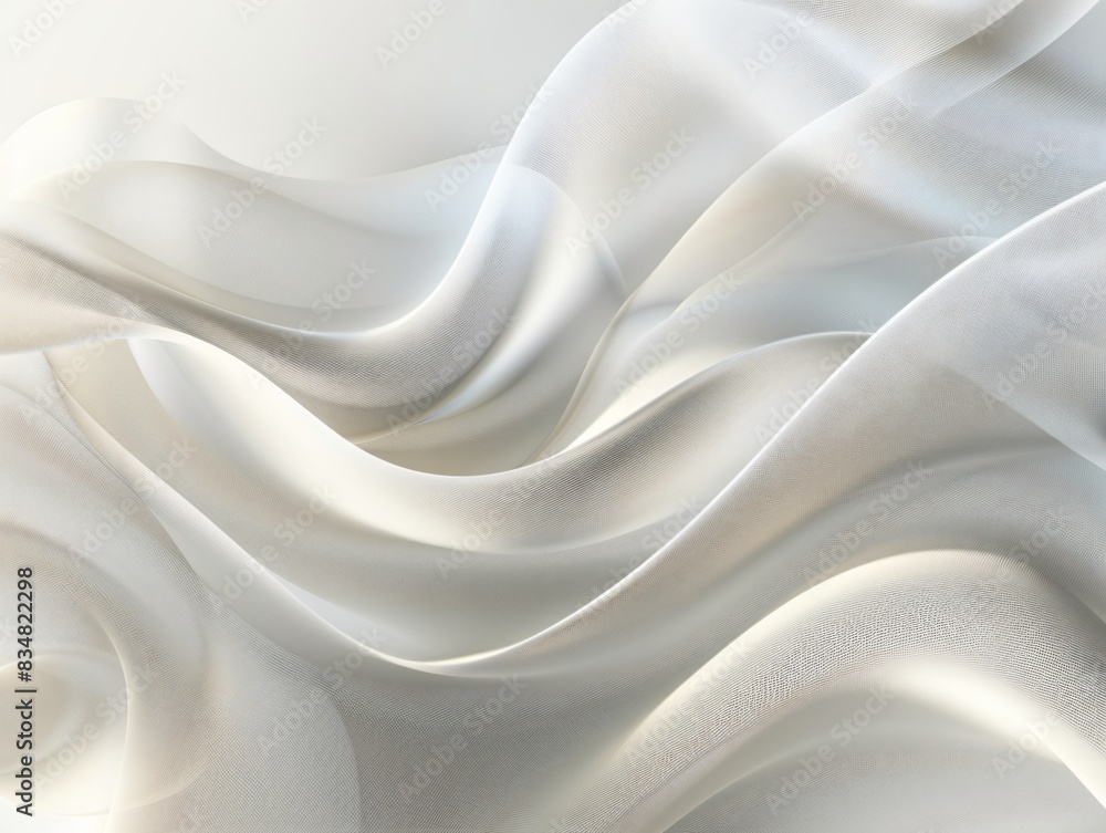 Obraz premium White fabric with substantial wave