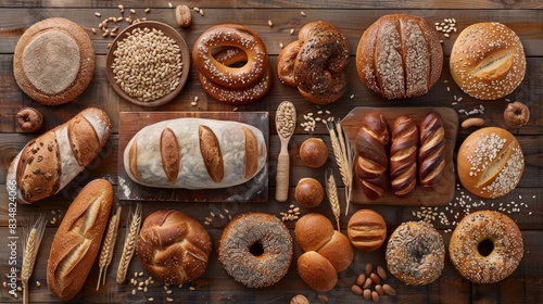 An enticing assortment of artisanal bread loaves
