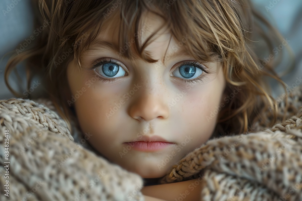Portrait of a beautiful child with blue eyes Portrait of a beautiful child with blue eyes