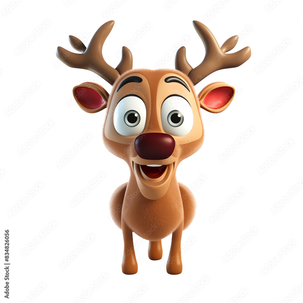 a cartoon reindeer with antlers a cartoon reindeer with antlers