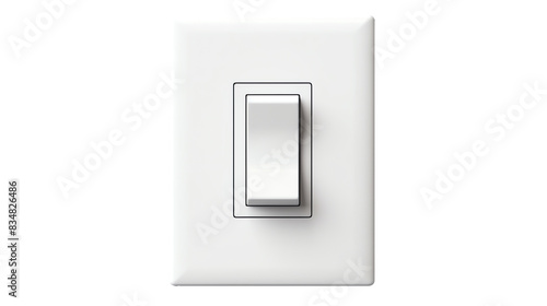 a white light switch with a black border