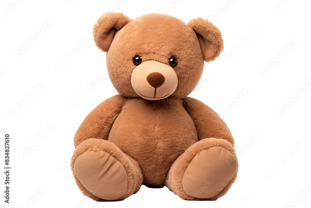 a brown teddy bear sitting on a white background a brown teddy bear sitting on a white background